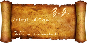 Zrinyi Józsa névjegykártya